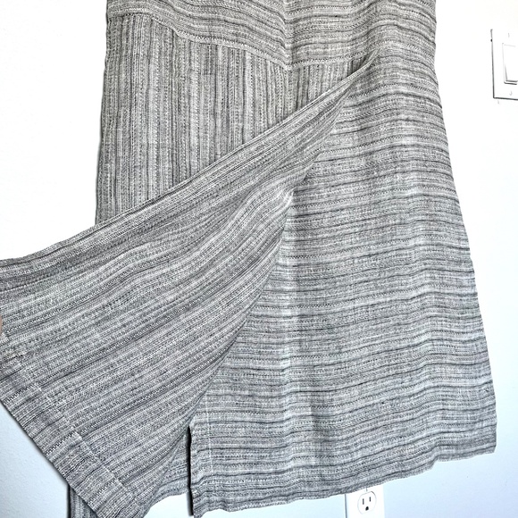 J. Jill Pure Jill Linen Faux Wrap Shift Dress Gray Lagenlook Sleeveless Size L - Picture 4 of 10